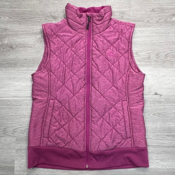 High Sierra Women's Quilted Vest Pink Full Zip Stand Collar Size S/P - Picture 16 of 16